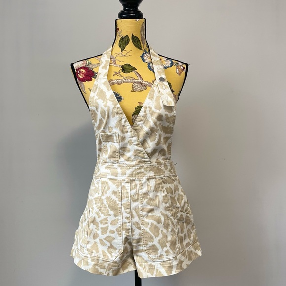 Anthropologie Maeve Gardeners Apron Romper Size 4 - Picture 5 of 16